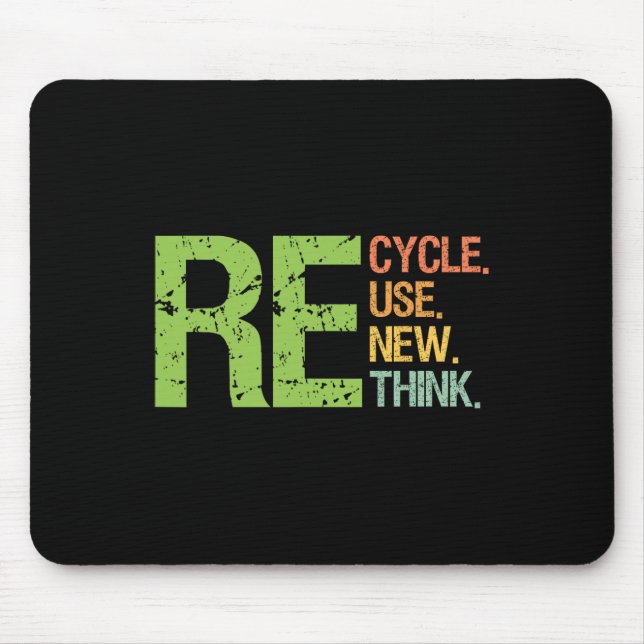 Mousepad Reciclar de Cores Cónicas Reutilizar Renovar Repen (Frente)