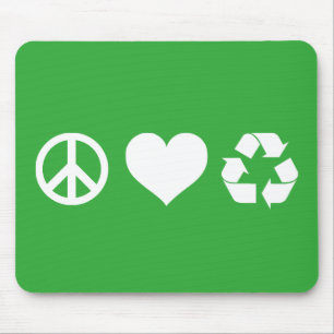 Mousepad Reciclar Peace Love