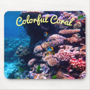 Mousepad Recife de corais tropical colorido
