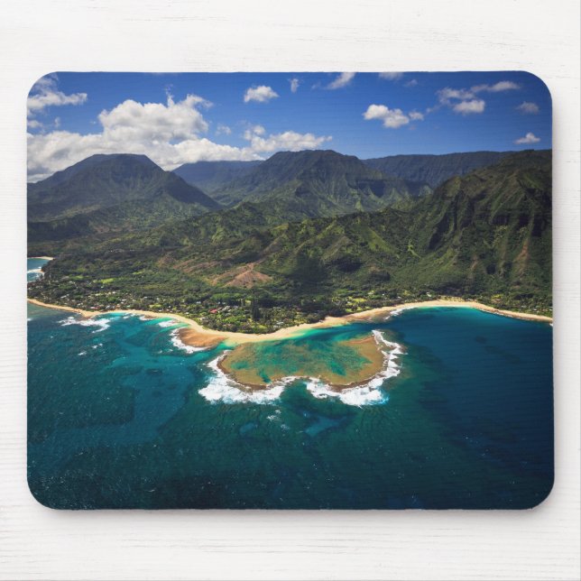 Mousepad Recife dos túneis na ilha havaiana de Kauai (Frente)