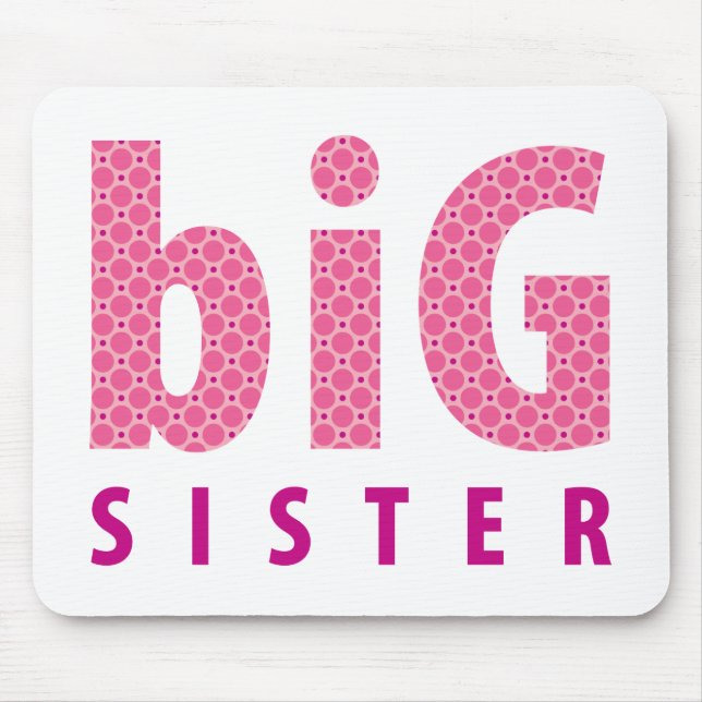 Mousepad RECOLHA DE SIBLINGS - irmã mais velha {rosa} (Frente)