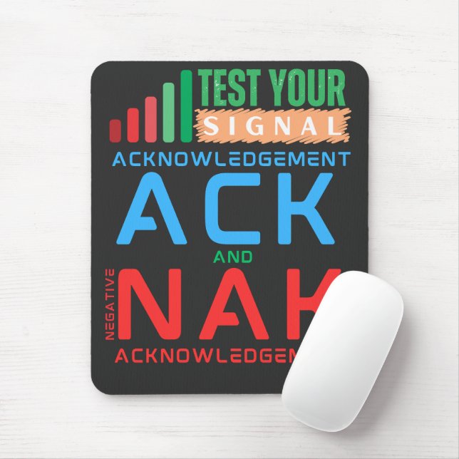 Mousepad Reconhecimento ACK e NAK em Redes de Dados (Com mouse)