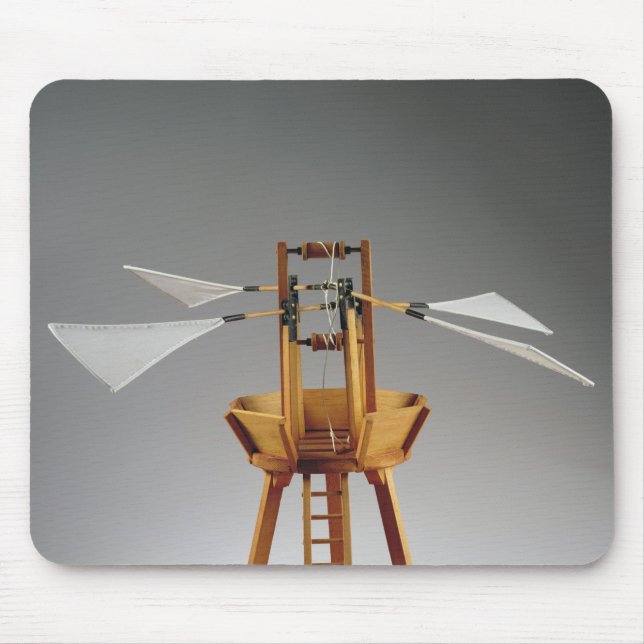 Mousepad Reconstrução modelo do design de da Vinci (Frente)