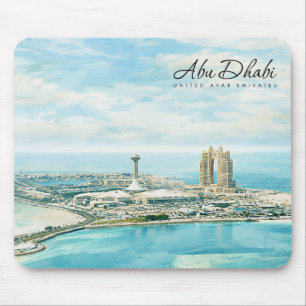 Mousepad Recordo de Viagem em Aquarela do Horizonte de Abu