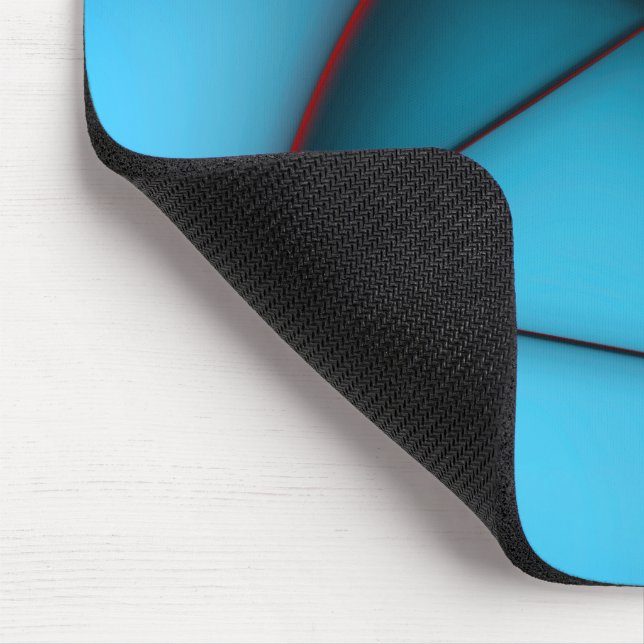 Mousepad Recortes azuis erguidos sem forma com fenda vermel (Canto)