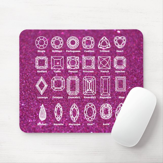 Mousepad Recortes do Diamond_Glitter_Violet (Com mouse)