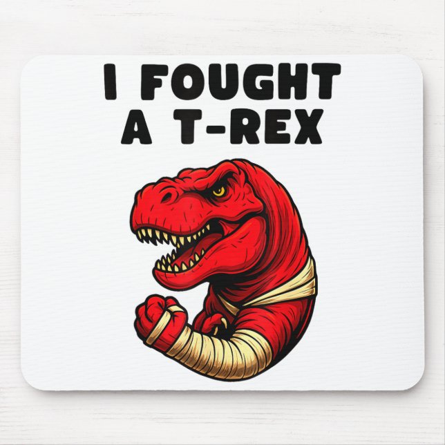 Mousepad Recuperação de Braço Quebrado T-rex Crianças Menin (Frente)