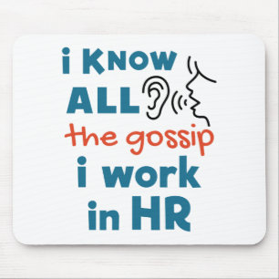 Mousepad Recursos Humanos Engraçados RH Conheço todos os 