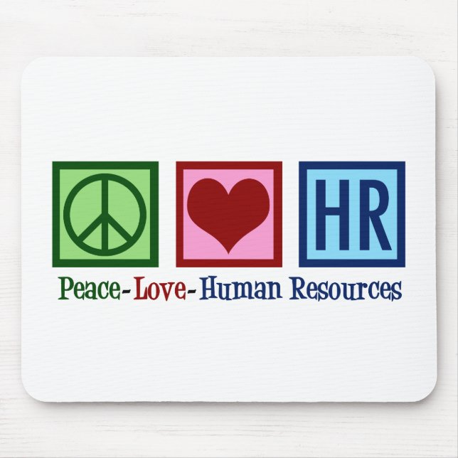 Mousepad Recursos Humanos Paz Amor HR (Frente)