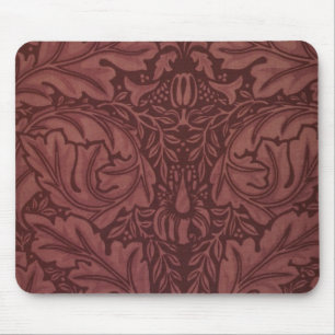 Mousepad Red Acanthus Leaves (por William Morris)