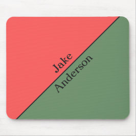 Mousepad Red and Green 45 Degrees Minimalist