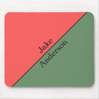 Mousepad Red and Green 45 Degrees Minimalist