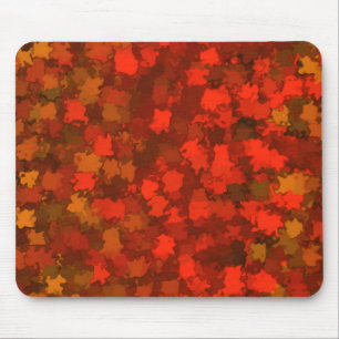 Mousepad Red Autumn Leaves Camo