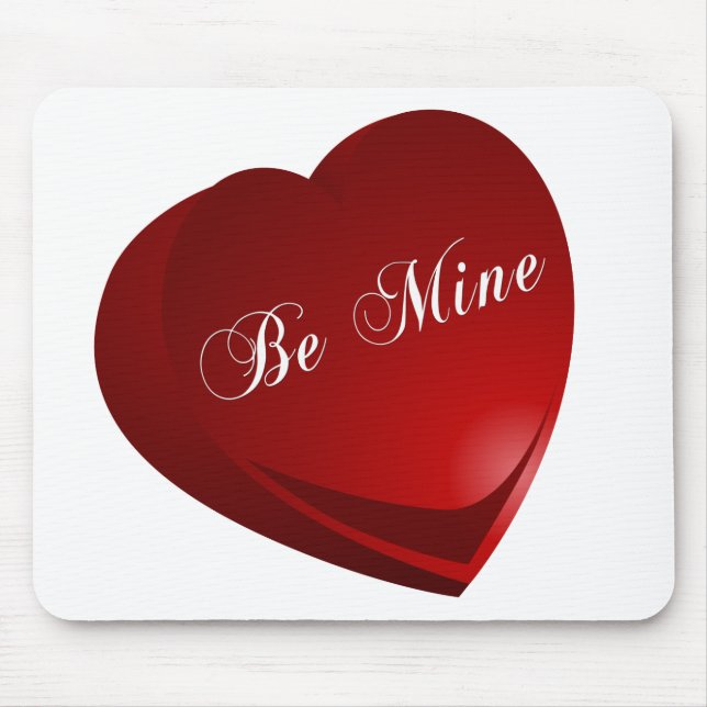 Mousepad Red Be Mine Heart (Frente)