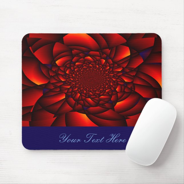 Mousepad Red Black Blue Petal (Com mouse)