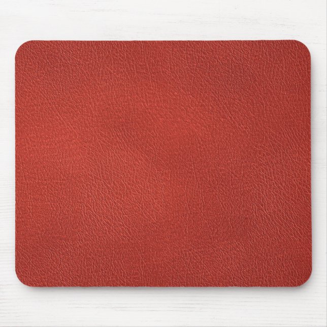 Mousepad Red Brown Faux Leather Modelo Elegante (Frente)