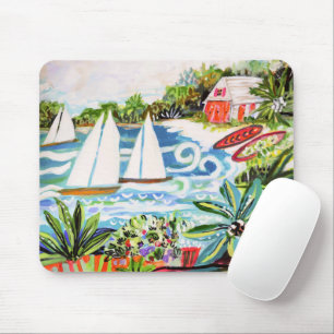 Mousepad Red Cottage by the Bay II