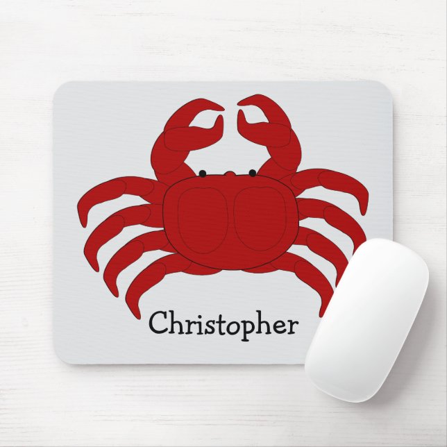 Mousepad Red Crab Design (Com mouse)