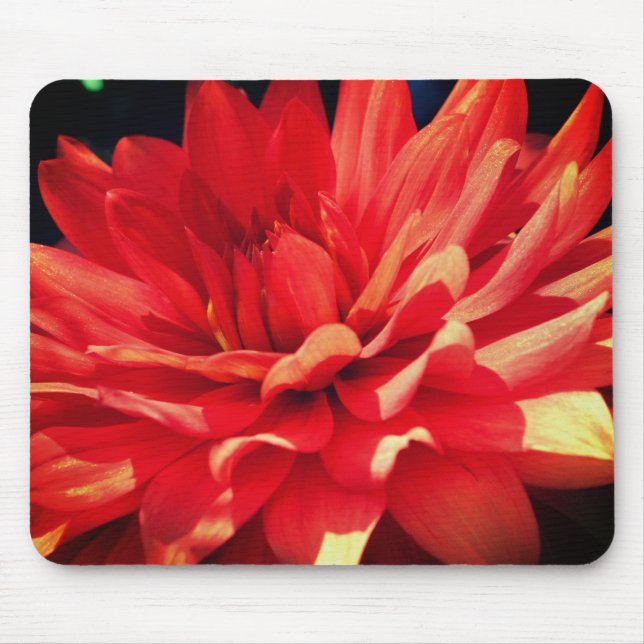 Mousepad Red Dahlia Flower  (Frente)