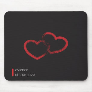 Mousepad Red Double Heart