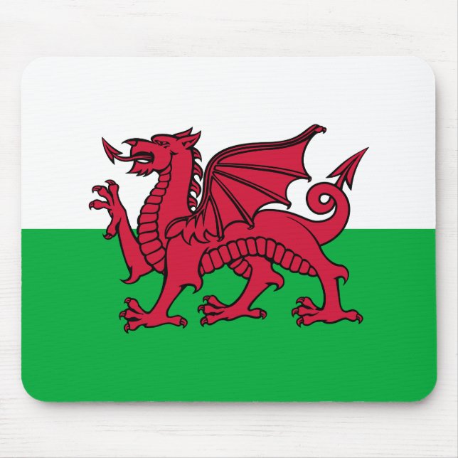 Mousepad Red Dragon Celtic Flag & Welsh (Frente)