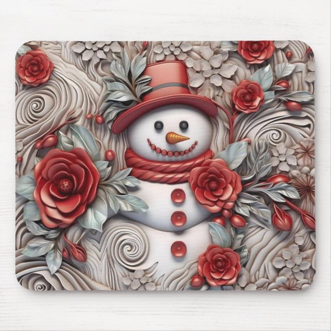 Mousepad Red e Cinza Neves 3D (Frente)