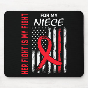 Mousepad Red Ela Luta Contra Doenças Cardíacas Onze Sensibi