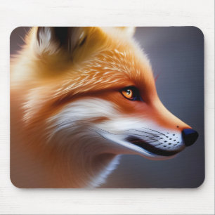 Mousepad Red Fox Close AI Art