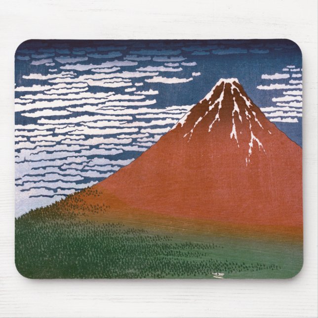 Mousepad Red Fuji, Aka Fujiyama Volcano Katsushika Hokusai (Frente)