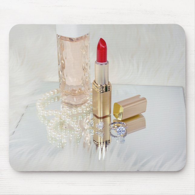 Mousepad Red Lipstick e Joalharia (Frente)