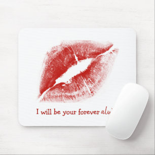 Mousepad Red Lipstick Kiss 