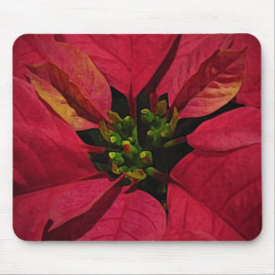 Mousepad Red Poinsettia