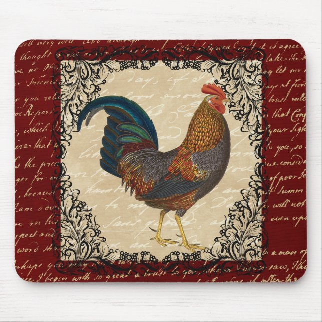Mousepad Red Rooster Vintage (Frente)