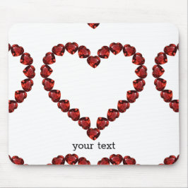 Mousepad Red Ruby Gemstone Heart
