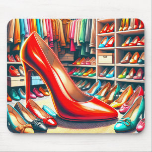 Mousepad Red Stiletto em Armário