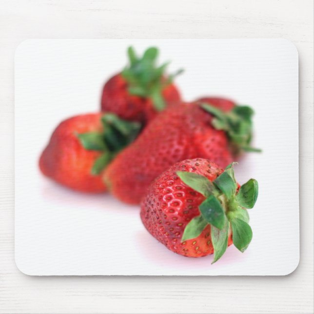 Mousepad Red Strawberry Photo Mousemat (Frente)