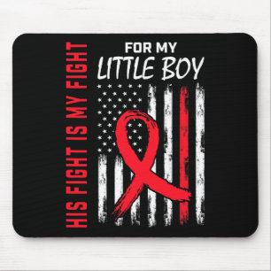 Mousepad Red Sua Luta Filho Pequeno Doença Cardíaca Usa Fla