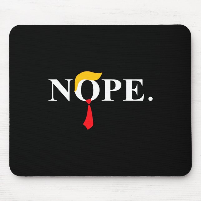 Mousepad Red Tie Trump Wig Funny Anti Trump Gift (Frente)