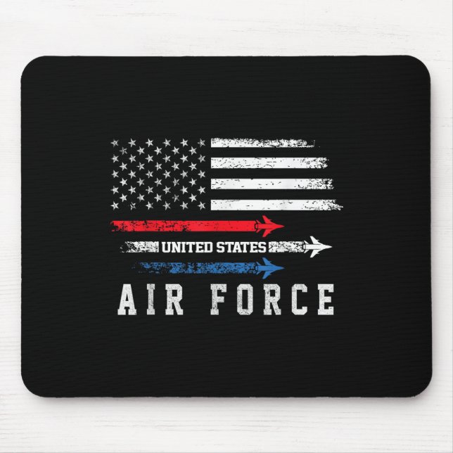 Mousepad Red White Blue Air Force Flyover Proud American In (Frente)