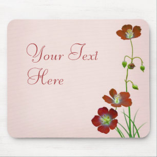 Mousepad Red Wildflower