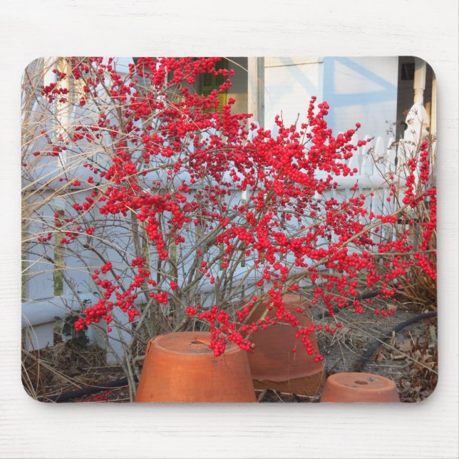 Mousepad Red Winter Berries - Martha's Vineyard (Frente)