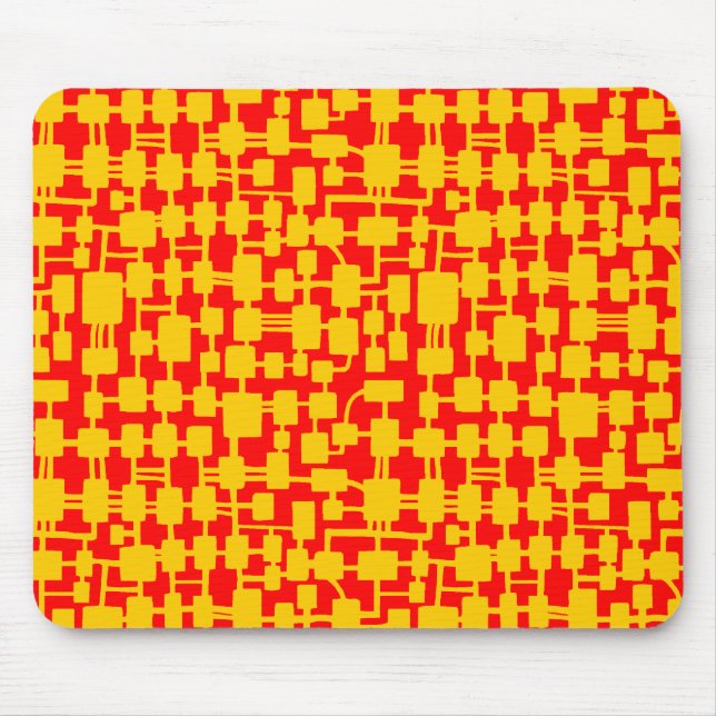 Mousepad Rede abstrato - Âmbar no Red FF0000 (Frente)