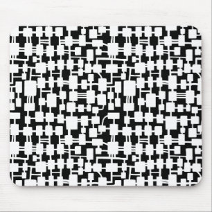 Mousepad Rede abstrato - Branco em Preto