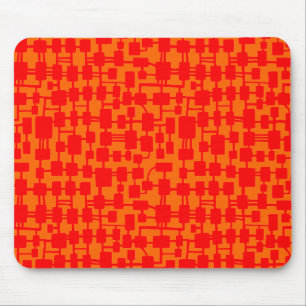 Mousepad Rede abstrato - Vermelho no Orange FF6600