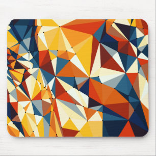 Mousepad Rede de triângulos multicoloridos