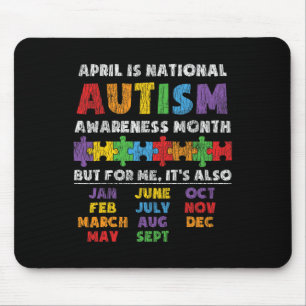 Mousepad Rede Nacional de Autismo Mês de Crianças Autistas