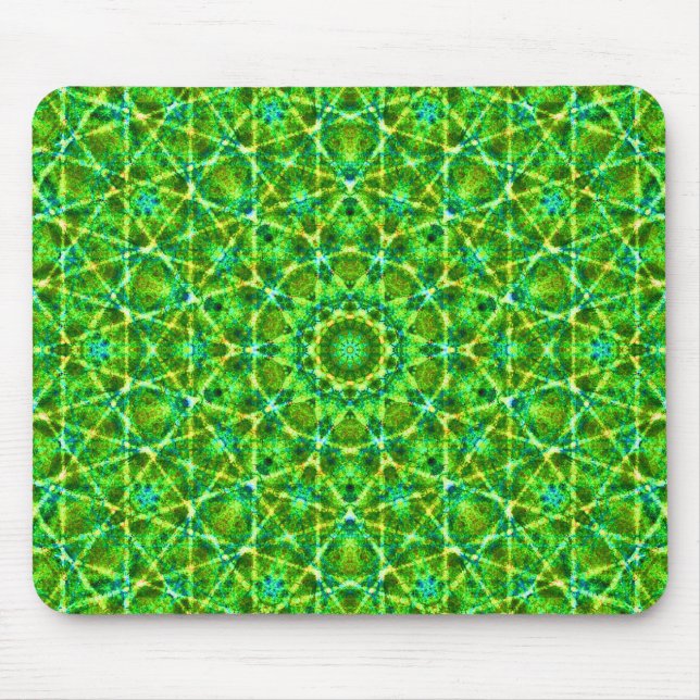 Mousepad Rede Verde Kaleidoscópio (Frente)