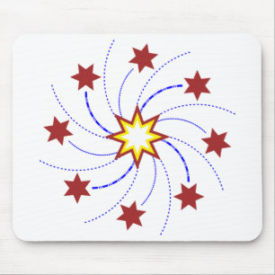 Mousepad Redemoinho da estrela dos fogos-de-artifício -