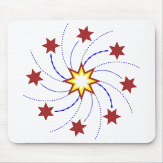 Mousepad Redemoinho da estrela dos fogos-de-artifício -