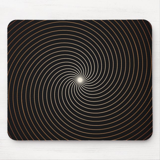 Mousepad Redemoinho Preto e Branco c/ Graduação Marrom (Frente)
